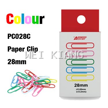 28mm Colour Paper Clip PC028C Astar