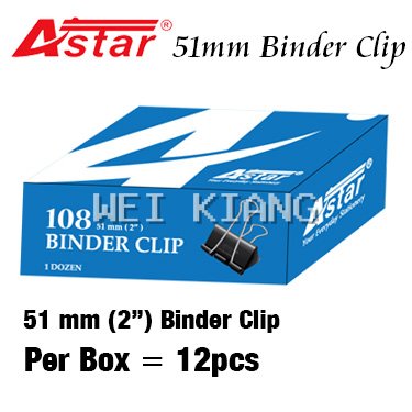 Binder Clip 51mm 2" - 108 - 12's