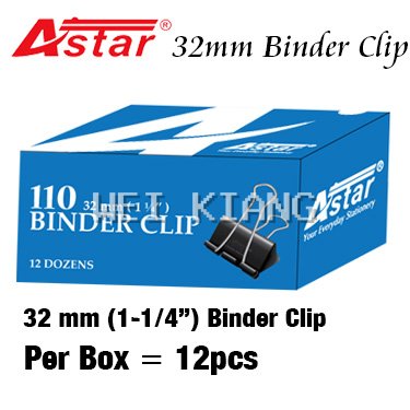 Binder Clip 32mm 1-1/4" - 110 - 12's