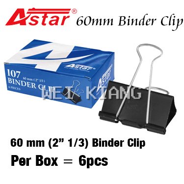 Binder Clip 60mm 2-1/3" - 107 -  6's