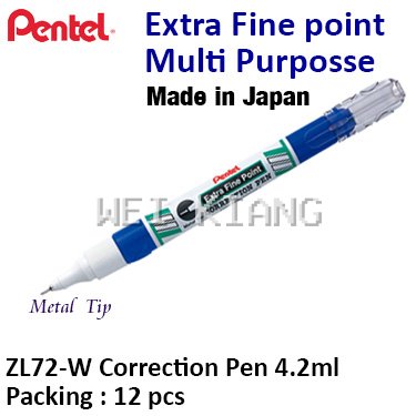 Correction Pen 4.2ml Metal Tip ZL72-W Pentel