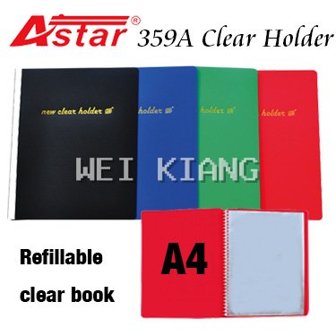 A4 32 hole Clear Holder 359A File